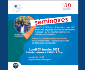 Cycle de séminaires mensuels sur les transformations et les résistances en Afrique.
